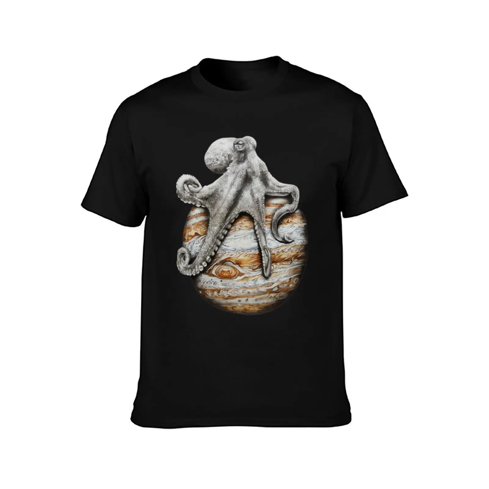 Octopus on Jupiter T-Shirt Gym Wear Breathable Short Sleeve Tee T-Shirt