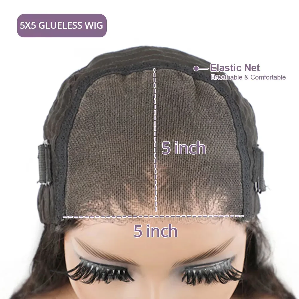 5x5 Glueless Human Hair Wig Deep Wave Lace Front Wigs Human Hair 200% Density 13x4 HD Transparent Deep Wave Frontal Wigs Human Hair With Baby Hair Natural Color Halloween Season view 5