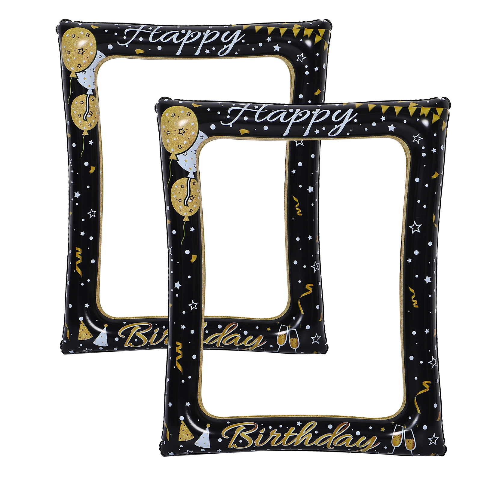 

2 Pcs Supplies Photo Frames Handheld Props Picture Birthday Photo Booth Frame Props Accessories Booth Decorations