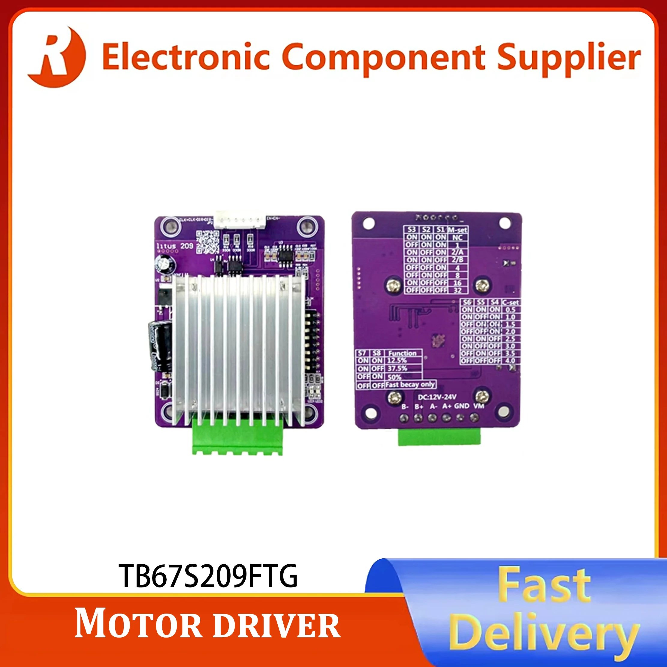 42/57 Stepper Motor Driver Module TB67S209FTG 32-step microstepping 4.0A TB6600HG Enhanced Version