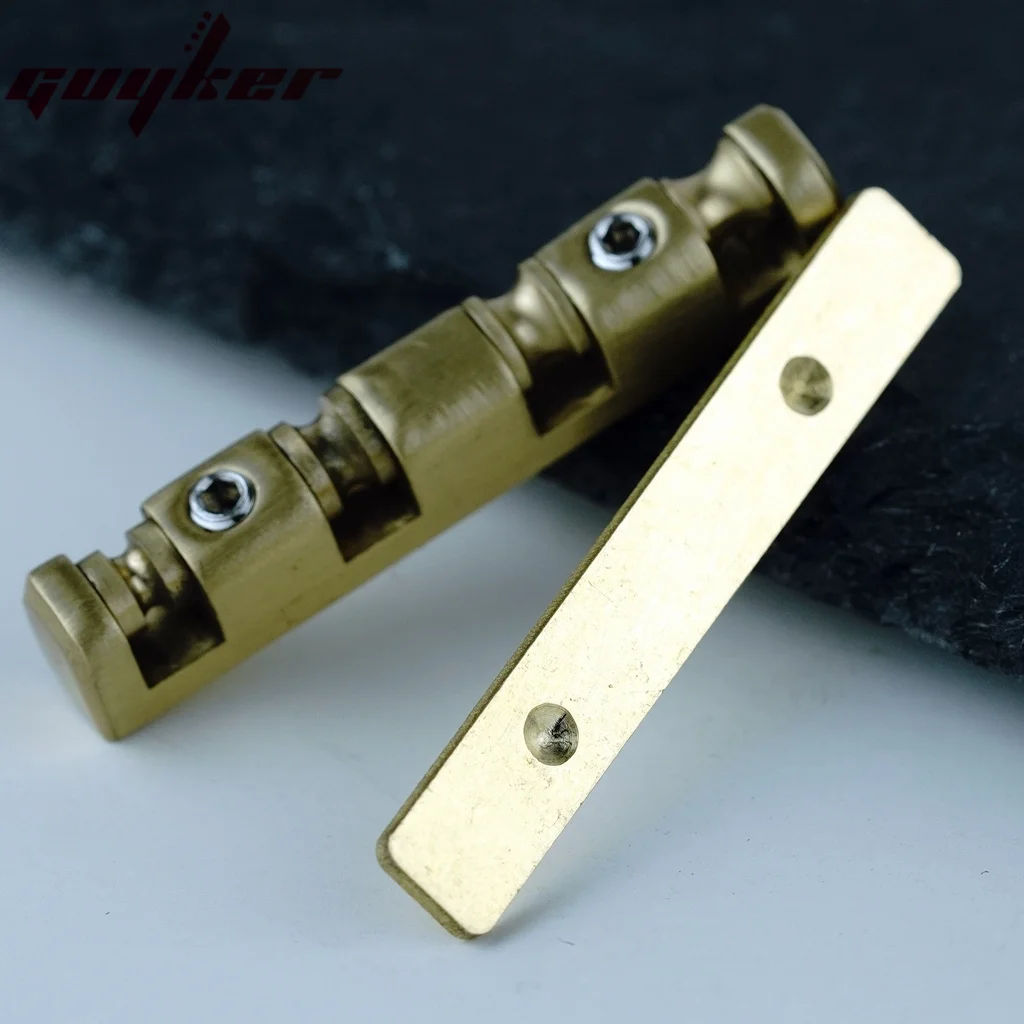 Height Adjustable 38mm Brass Roller Guitar Nut Replacement for 4 String Bass