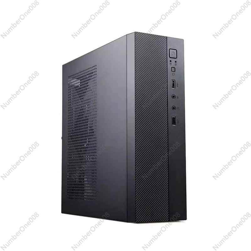 Mini ITX Desktop Computer Case, Horizontal Small Form Factor Chassis with Power Supply Kit, for Office HTPC