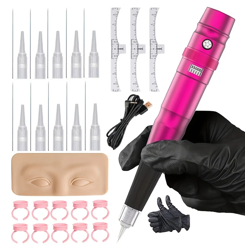 

Complete Permanent Eyebrow Makeup Machine Kit with Full Set of Tools And Eyebrow Artist Accessories Beauty Art Embroidery Set