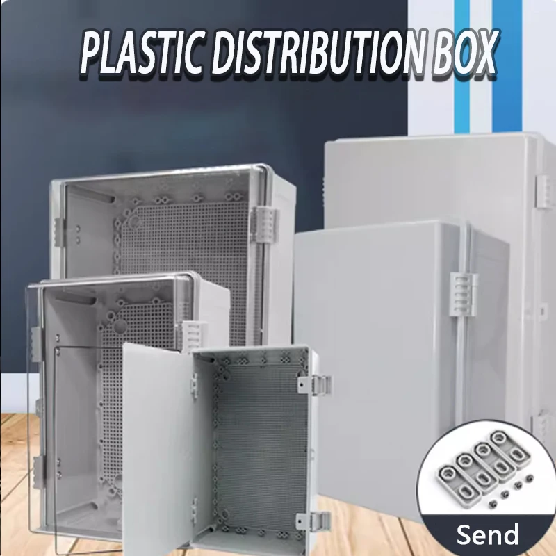 IP66 Waterproof Plastic Housing with a Lock Mechanism Electrical Junction Box Outdoor Sealed Switch Power Supply Box