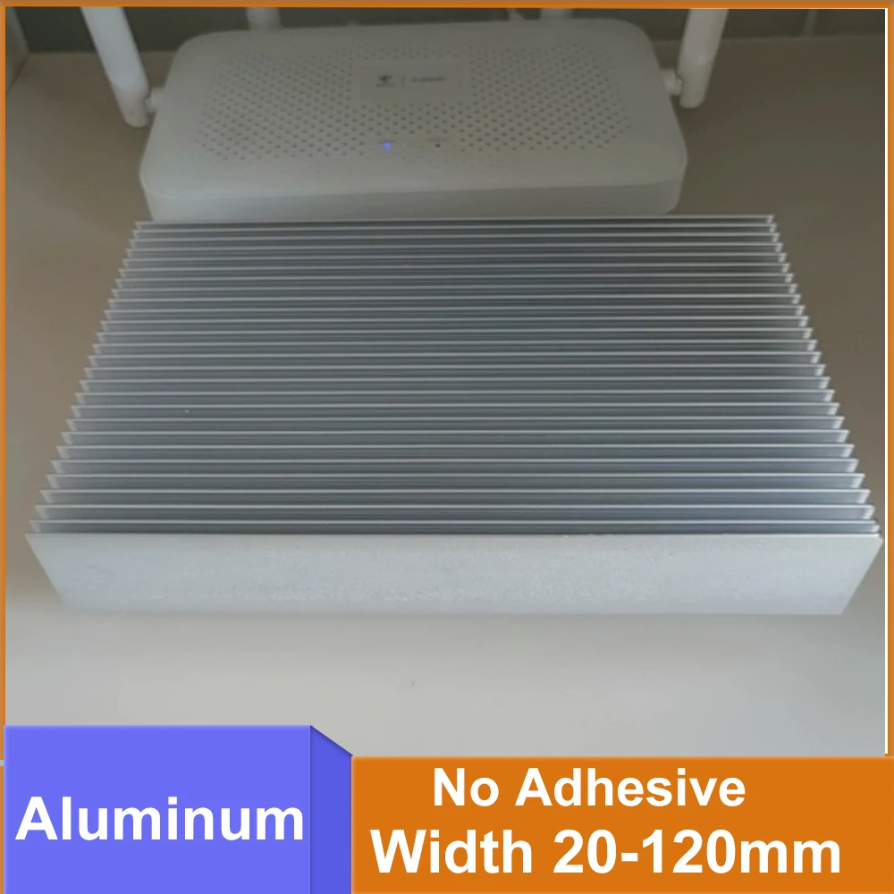 1pcs No Adhesive Heat Sink Width 20-120mm Aluminum Profile Cooling Cooler Motherboard Electronic Chip Wait Heat Dissipation
