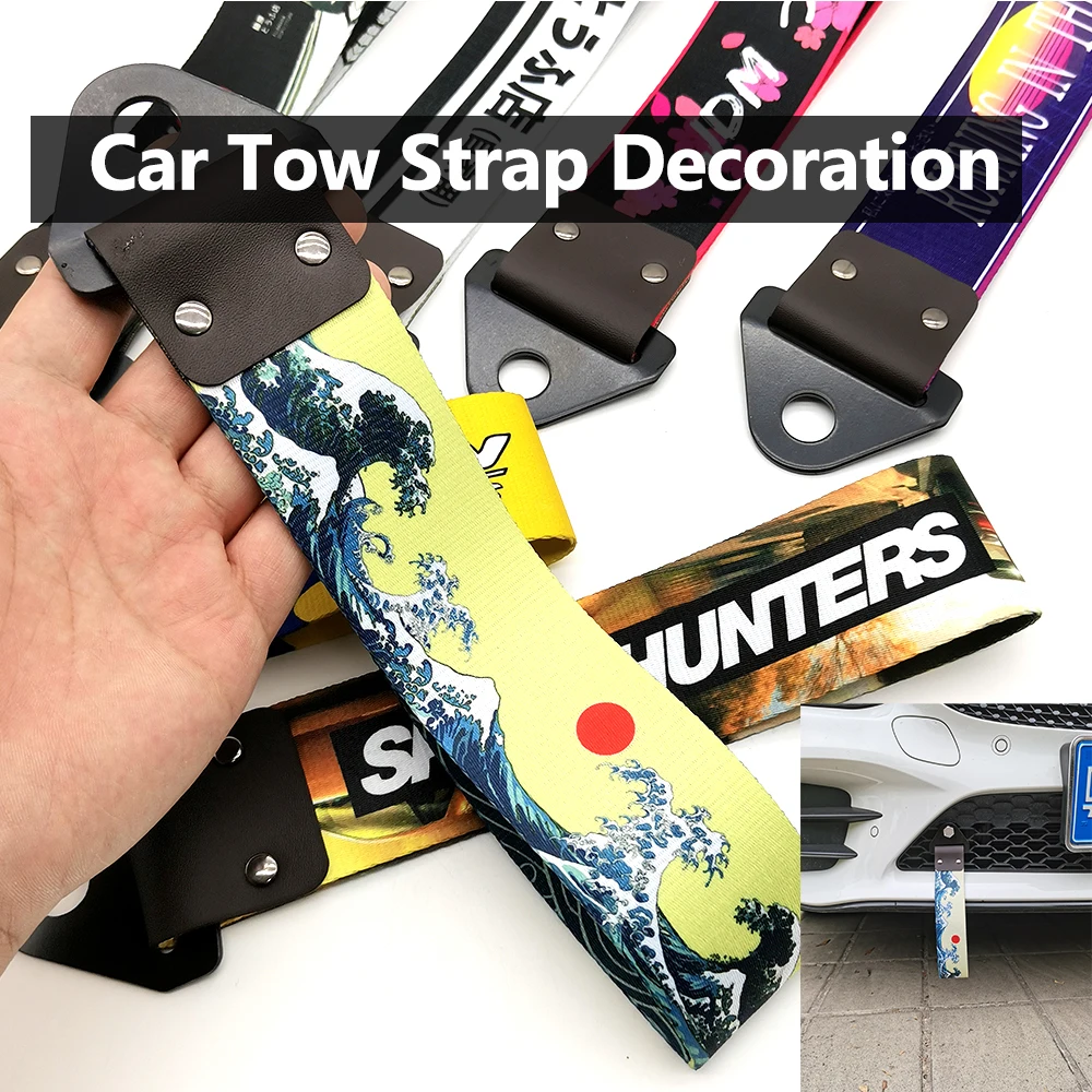 

JDM Styling Racing Car Ropes Hook Towing Tow Strap Decoration For Honda TOYOTA NISSAN illest RALLIART BMW Spoon Sports initial D