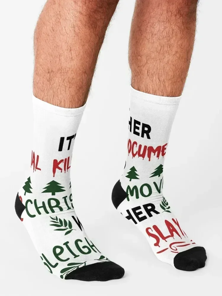 Its Either Serial Killer Documentaries Or Christmas Socks tennis luxury Run Woman Socks Men's