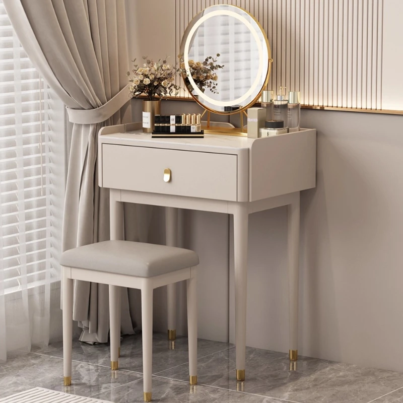 

Luxury Rock Slab Makeup Vanity Dressing Table Toiletries Dressers Storage Locker Dresser Bedroom Furniture Makeup Vanities