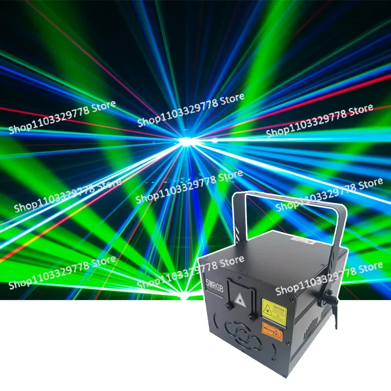 High-power outdoor RGB full-color animation waterproof laser projection landmark advertising beam performance equipment