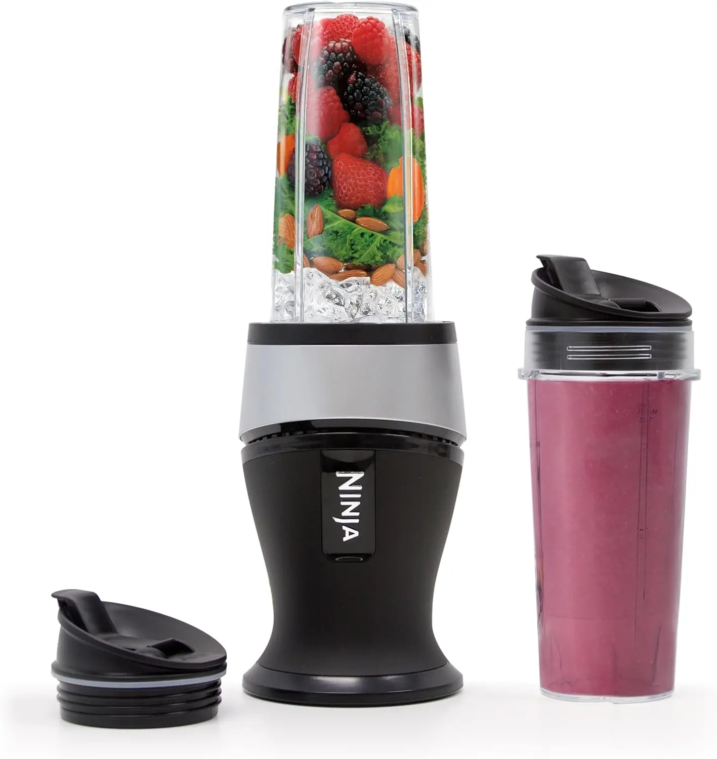 Compact Personal Blender for Smoothies, Shakes, Food Prep & Frozen Blending, 700W Base with 2 Cups & Lids