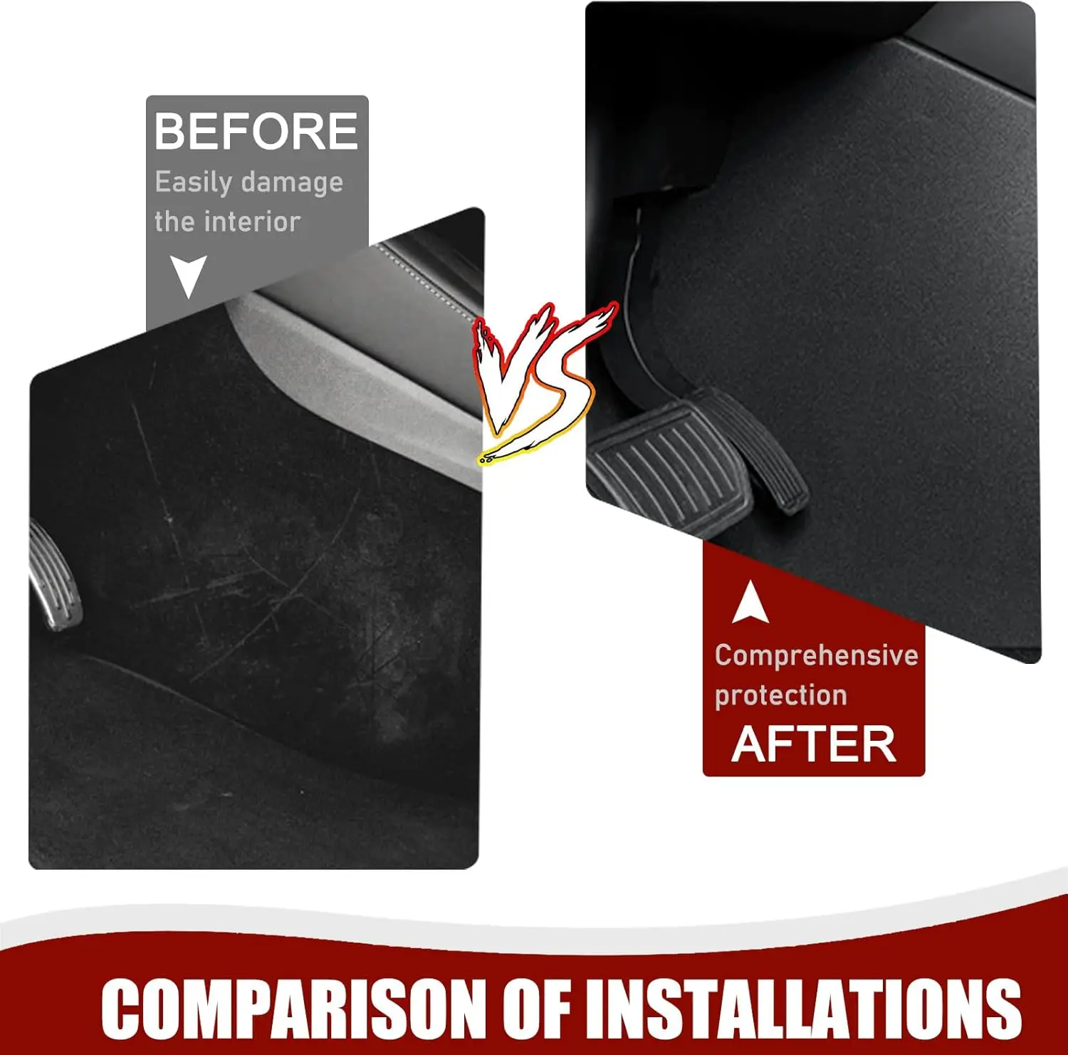 For Tesla Model Y Juniper Center Console Side Anti Kick Mats Model Y 2025 Full Cover Pad Rear Seat Kick Protection Mat TPE Cover image 6
