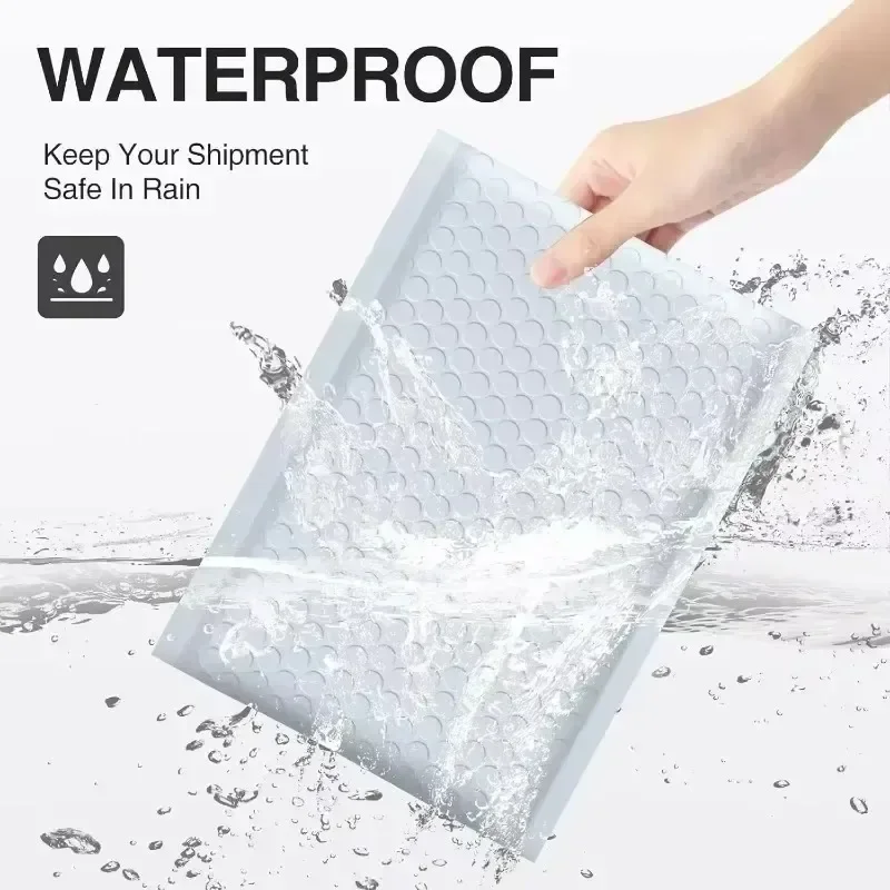 60/10pcs White Bubble Envelopes Bags Thick Waterproof Packaging Bag Mailers Self Sealing Shipping Bag Storage Organizer Supplies