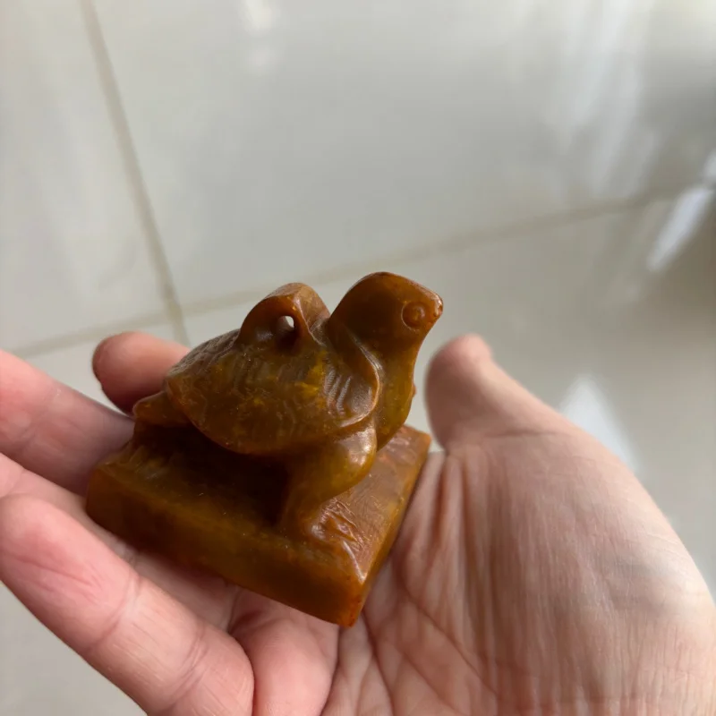 

Jade Turtle Stamp Small Dog Ornament Office Craft Handheld Live Streaming Dropshipping