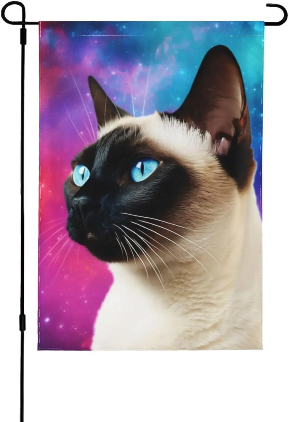 Rainbow Siamese Cat Sign Personalized Garden Flags Double Sided Printing Aesthetic Polyester Decorative Lawn Flag For All Season