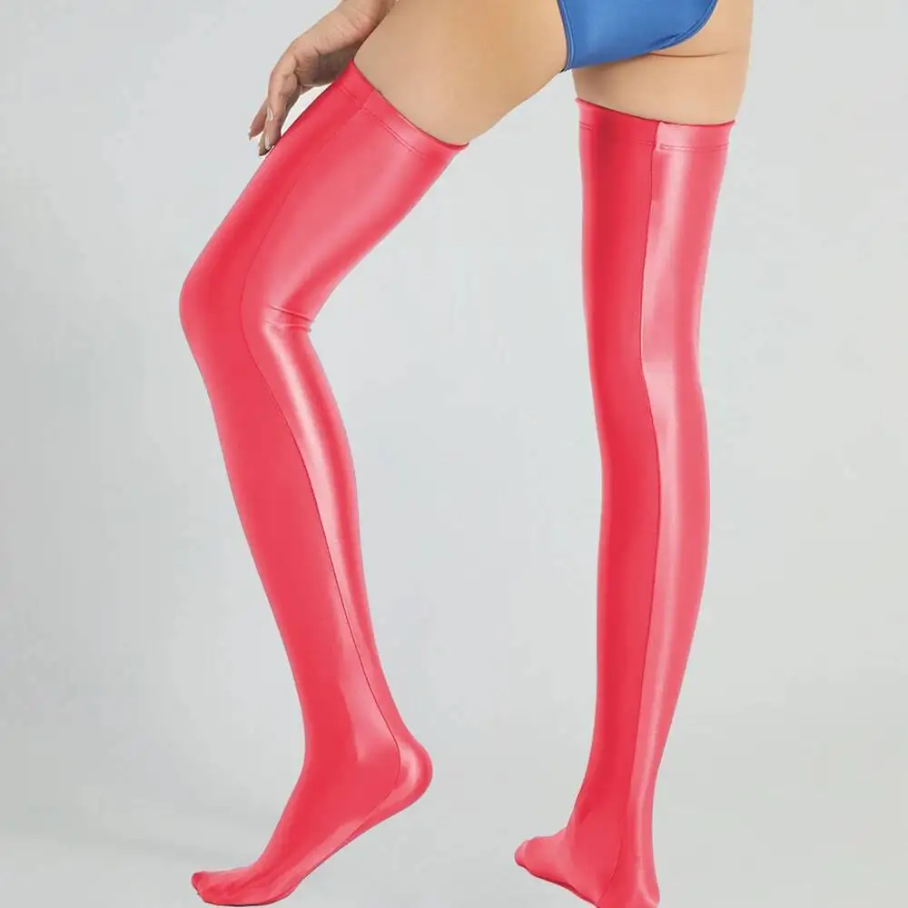 Non-slip Sexy Satin Glossy Stockings Plus Size Japanese Oil Shiny Long Sock Underwears