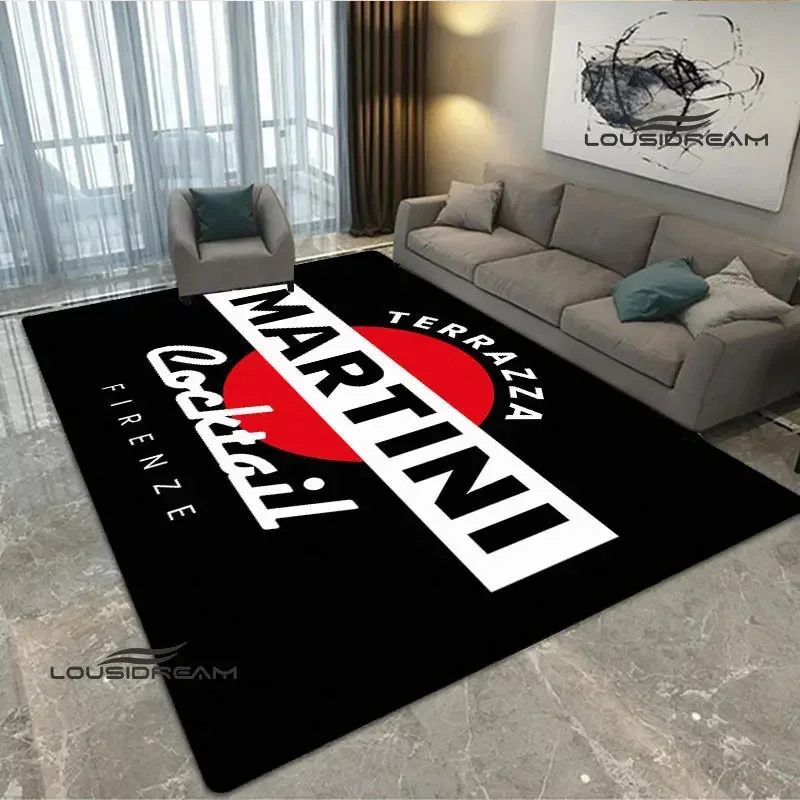 Martini logo print carpet  living room bedroom carpet non-slip doormat photography props kawaii rug bedroom decor birthday gift