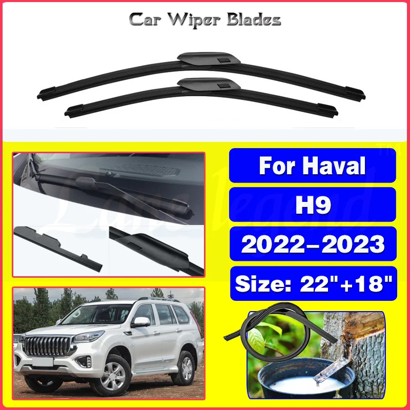 

Wiper Front Wiper Blades For Great Wall Haval H9 2022 - 2023 Windshield Windscreen Window Car Rain Brushes Accessories 22"+18"