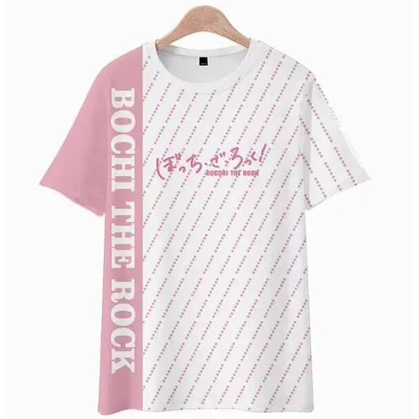 

Anime Bocchi The Rock Gotoh Hitori Short Sleeve T-Shirt Summer Cosplay Costume Casual Student Loose Tops anime