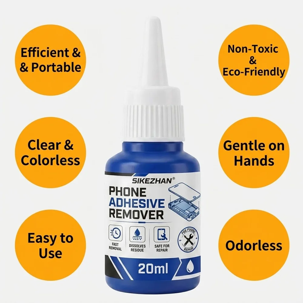 Professional Phone Screen Adhesive Remover Kit Fast Dissolves Glue Residue Disassembly Cleaning Tools for Cell Phone Repair Work view 4