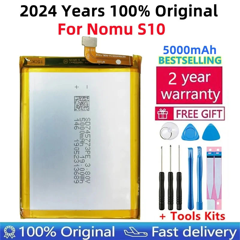 

100% Original High Quality New 5000mAh Replacement Battery For Nomu S10 Cell Phone Battery Batteries Bateria