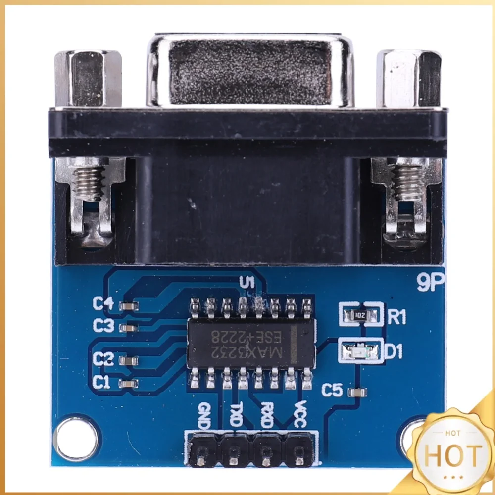 MAX3232 RS232 To TTL Serial Port Converter Module 3.3V-5.5V Female Serial To TTL Module TX RX VCC GND RS232 To TTL Brushboard