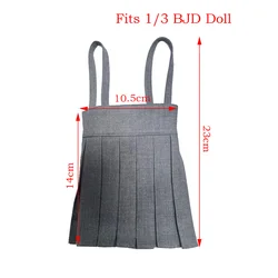 BJD accessories doll clothes girl dress fits 60cm 1/3 BJD SD010 13 doll fashion sling pleated skirt student wear