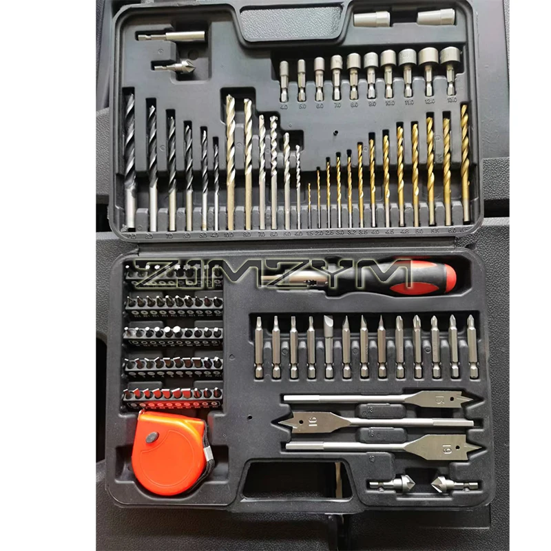 Multifunctional Drill Bits Set, Metal and Wood Drilling Tools, Manual Household Kit, Combination Tools, 109Pcs