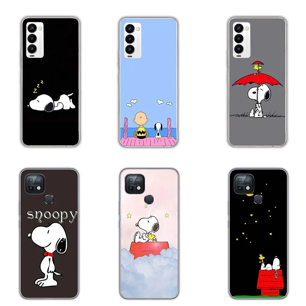 Cartoon S-Snoopys custodia per telefono per cani per Motorola Moto G04 G71 G73 G32 G34 G52 G8 G7 G9 G24 Power One Fusion Plus Soft Coque