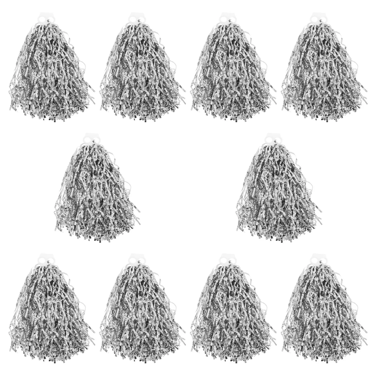 

10pcs Cheerleader Pompoms Bright Durable Handheld For Dance Celebrations Bulk Reusable Performance Props Team