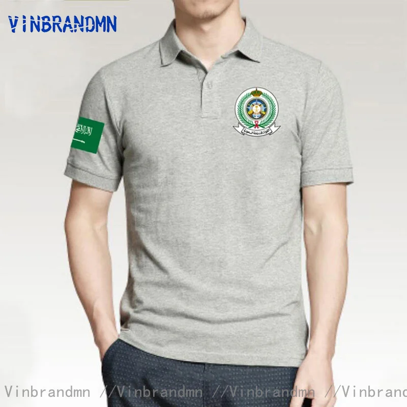 Saudi Armed Forces Lapel Polo Shirt Saudi Arabia Pilot Men Women Short Sleeve Shirt Summer Sports Jerseys Golf Tennis Polo Shirt