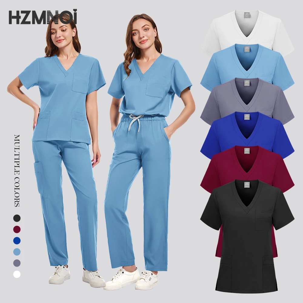 Ensembles de gIslande pour femmes, uniforme de gIslande médical, vêtements de travail pour médecins et infirmières, uniforme doux pour soins infirmiers spa, uniforme de beauté, manteau de laboratoire dentaire, nouveau