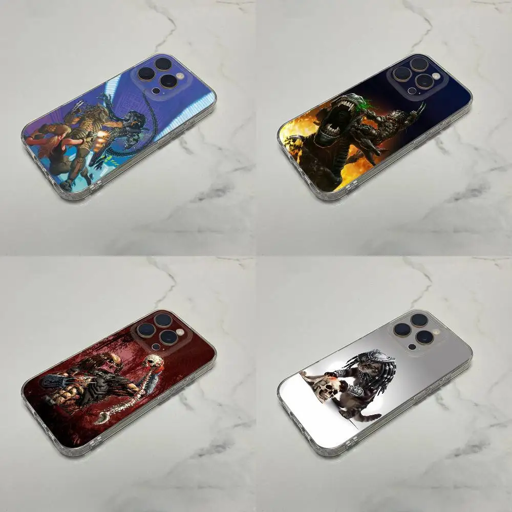 

A-Alien P-Predator Cat Phone Case For iPhone 17,16,15,14,13,12,11 Plus,Pro,Max,Plus,E,SE4,Mini Transparent Box