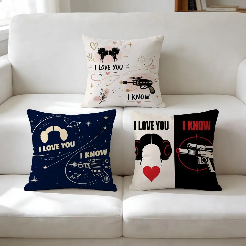 Love You I Know Cushion Cover Double-Sided Plush Sofa Cushion Covers Organic Breathable Invisible Zipper