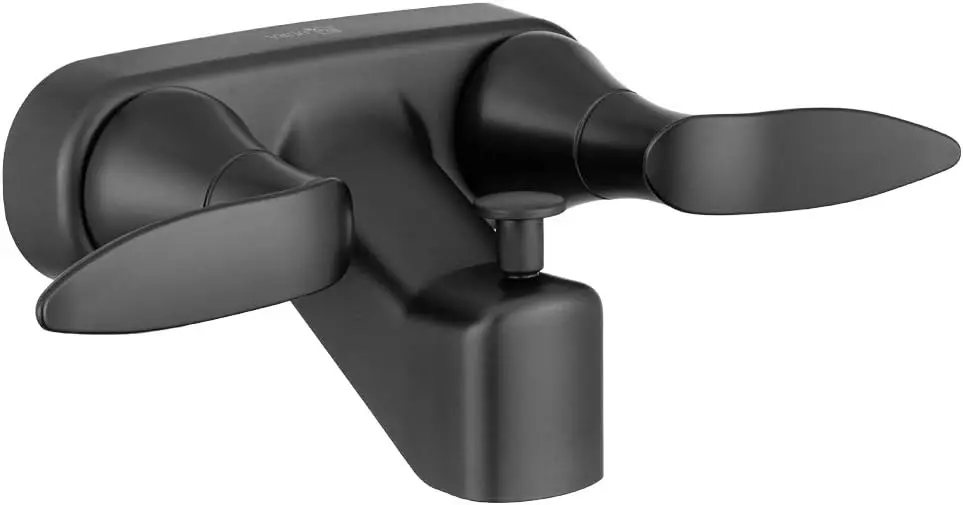 

RV Tub, Shower Faucet Valve Diverter with Winged Levers (Matte Black)