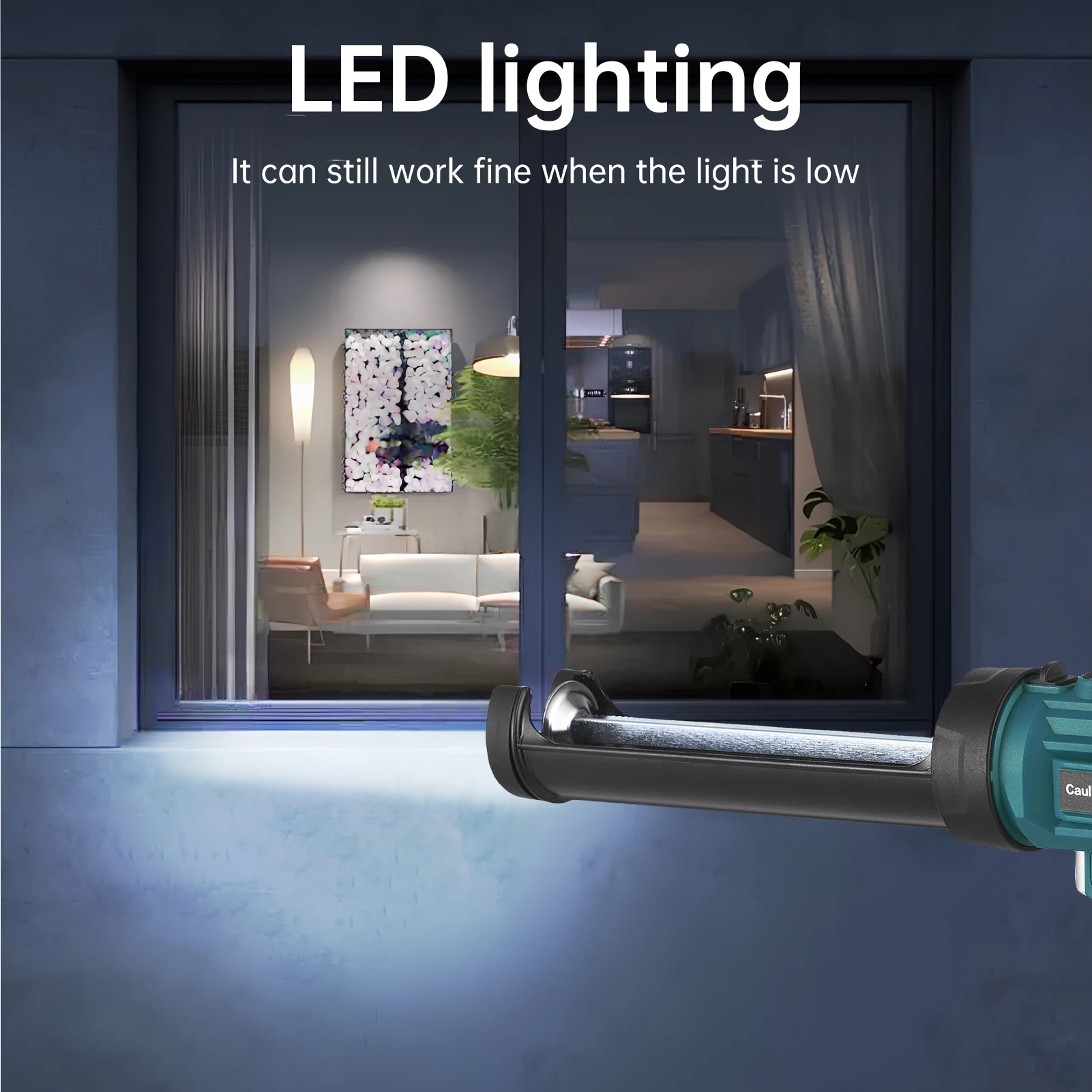 آلة السد اللاسلكية 20 فولت مجموعة أدوات السد الكهربائية المحمولة باليد 4 سرعات قابلة للتعديل وتصميم ضوء LED لملء الختم #5