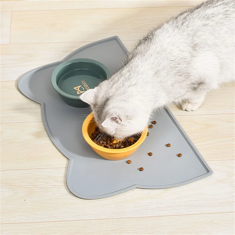 

Waterproof Pet Mat For Dog Cat Solid Color Silicone Pet Food Feeding Pad Pet Bowl Drinking Mat Portable Dog Feeding Mat Placemat