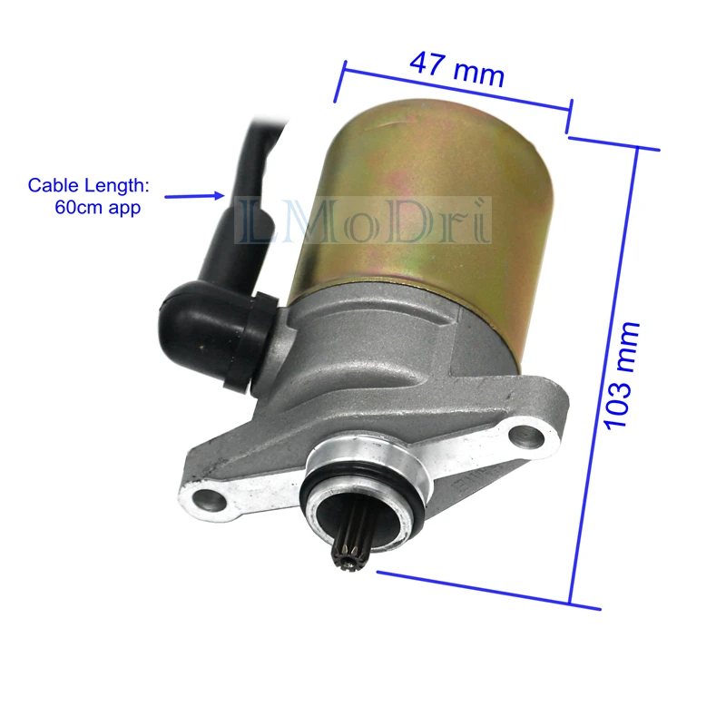 LMoDri Motorcycle Starting Motor Electric Starter GY6 50cc 80cc Scooter ATV Quad Bike Engine Electric Starter Motor For KYMCO