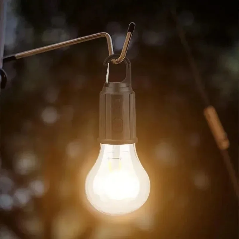 Outdoor Camping Hanging lamp Type-C Charging Retro Light Bulb Lighting Decor Lantern Hiking Sports Entertainment Portable Lamp