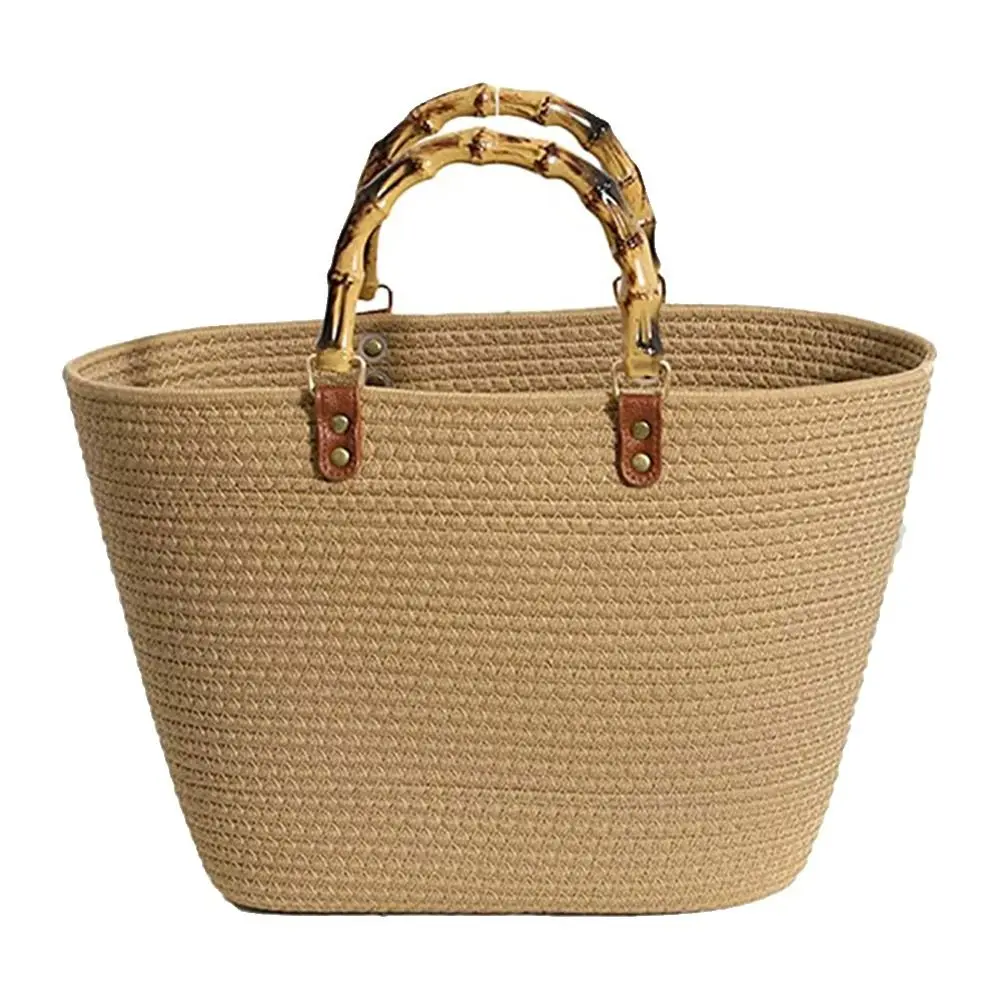 1Pc Handmade Handbag DIY Tote Purse Bag Frame Round Shape Bamboo Bag Handles Making Bag Accessories Replacement Handles