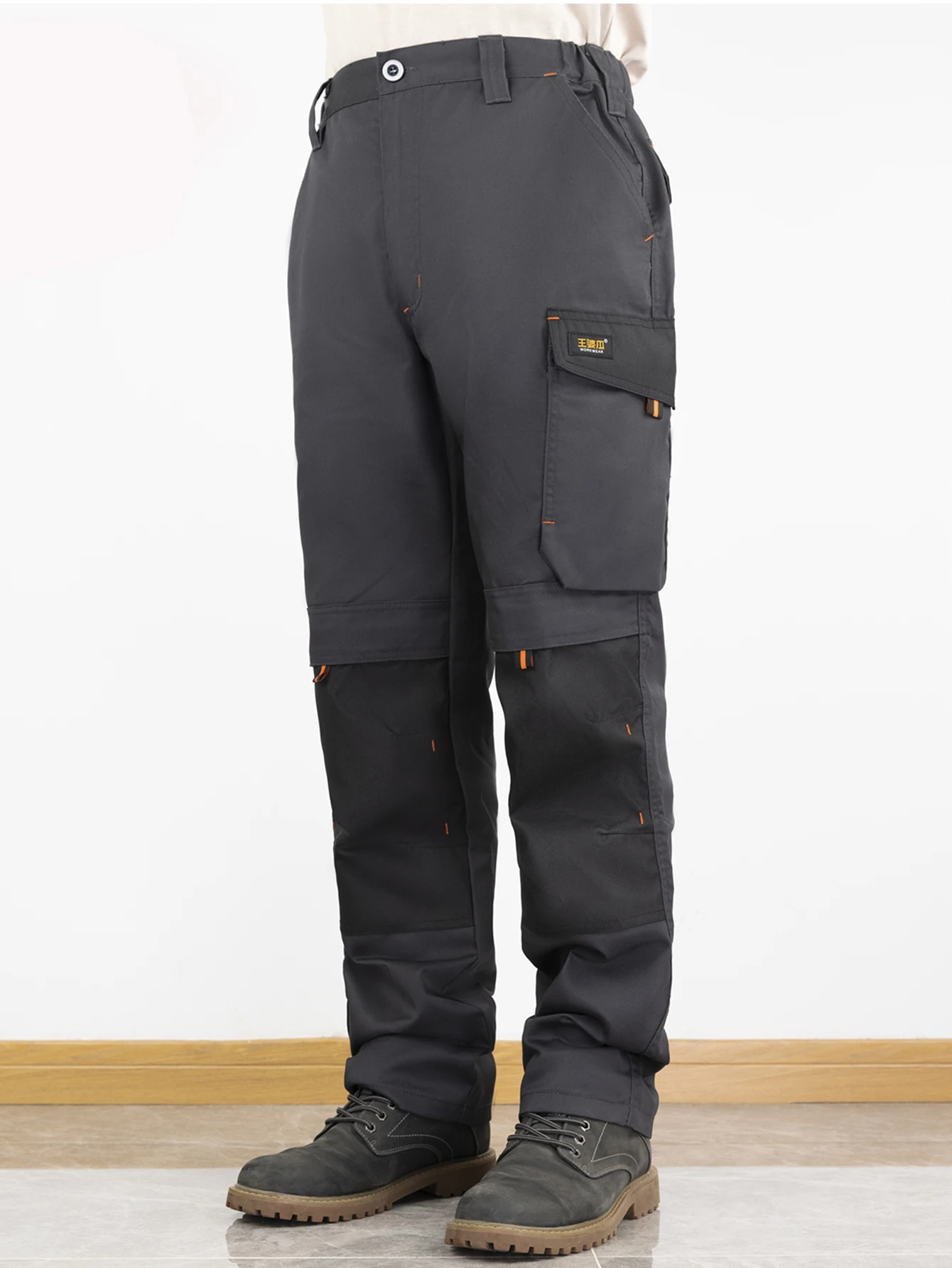 

Men's Workwear Cargo Pants, Tactical Hiking Camping Pants, Elastic Durable Multi-Pocket Pants for Outdoor Trekking