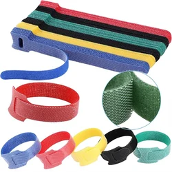 20/10Pcs Releasable Cable Ties Colored Nylon Fastening Reusable Cable tie Loop Wrap Zip Bundle Ties T-type Cable Tie Wire
