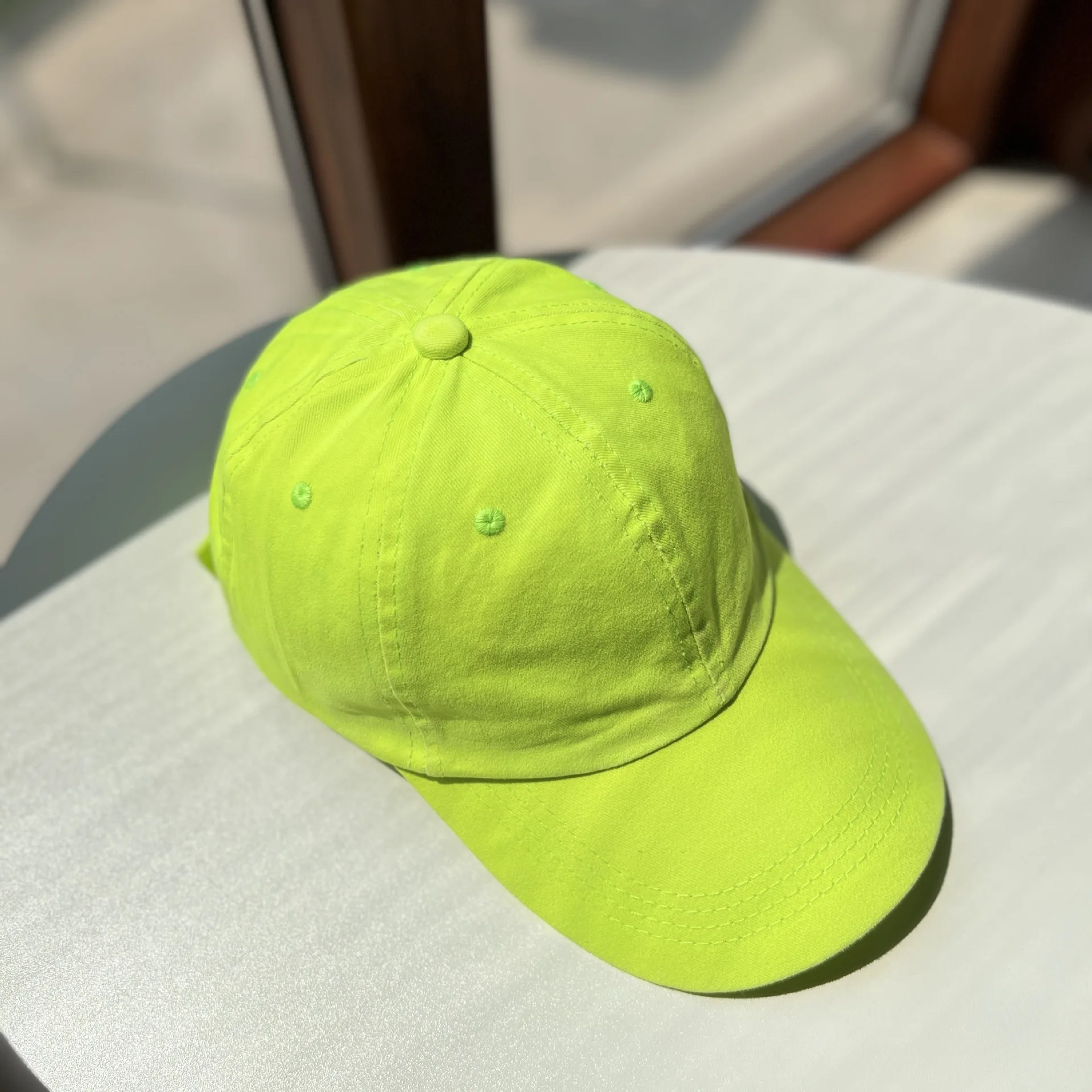 Baseball cap 2023 new color fluorescent yellow hat baseball cap outstanding cap women\'s cap wholesale sun hat