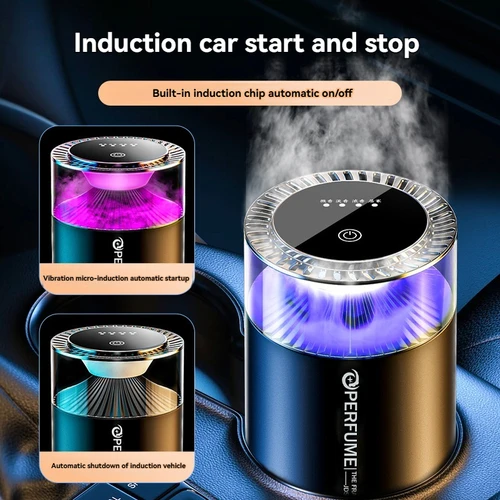 Imagen 2 del producto Ambientador inteligente para coche, difusor de Aroma recargable para coche, niebla de nube con luz RGB para Interior automotriz