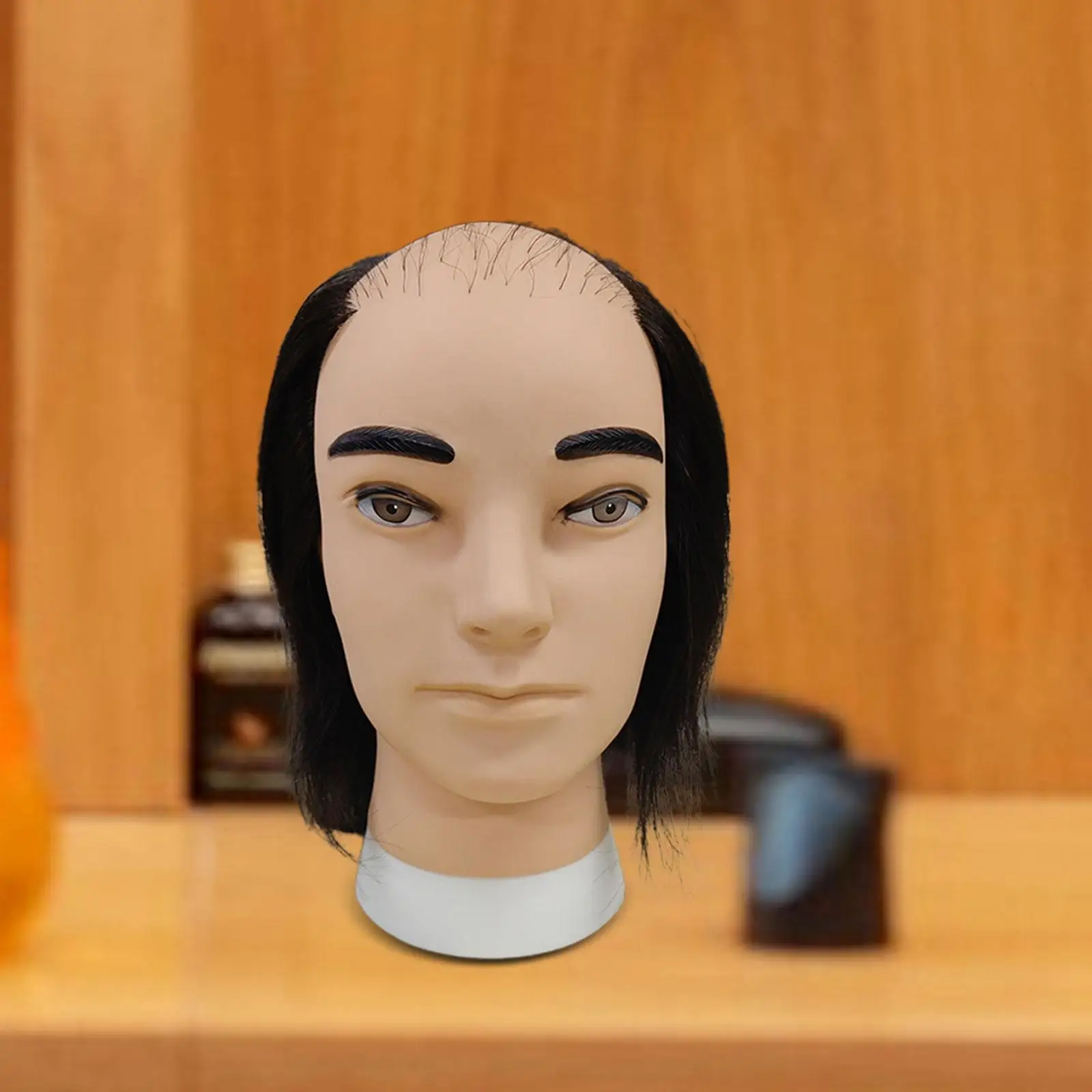 ชาย Bald Mannequin HEAD Manikin,วิกผมจัดแต่งทรงผมมัลติฟังก์ชั่น,วิกผมขาตั้งจอแสดงผลหมวกสําหรับจัดแต่งทรงผมตัด