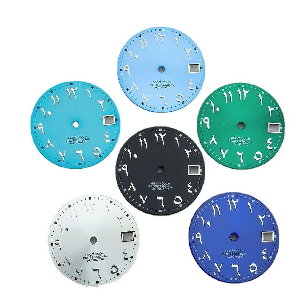 

28.5mm NH35 Dial Watch Dial Arabic Numer Mod Parts for NH35 NH36 Mechanical Movement Watch Accessories Repair Tools