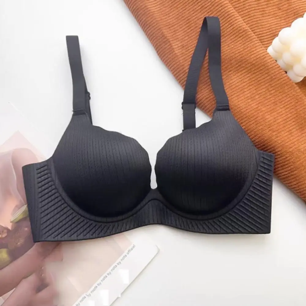 

Soft Shockproof Wireless Deep V Bra Push Up Lingerie Underwear for Women Thin Anti-sagging Seamless Bra Gifts