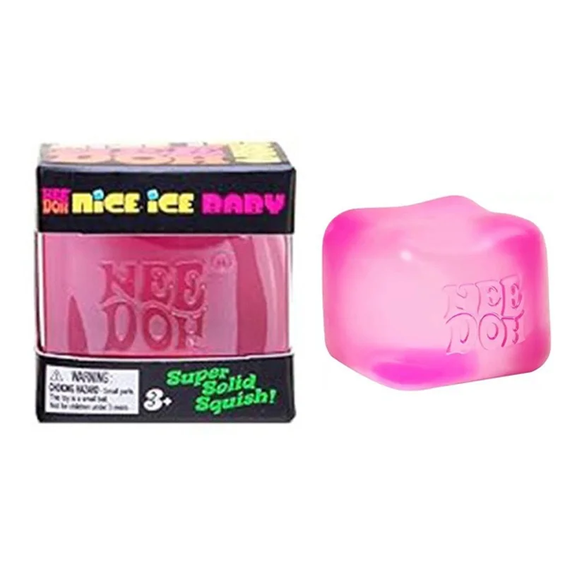 Schylling Nee-Doh Nice Cube Sensory Squish Toy, Stress Relief Squeeze Fidget Cube, Colorful Gift for Kids and Adults view 5