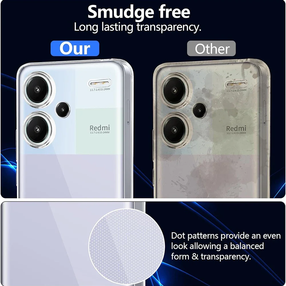 Ultra Thin Clear Silicone Case For Redmi 12 12C 13C Soft Phone Shell Redmi Note 13 Pro A1 A2 Plus 12T 13R Back Cover