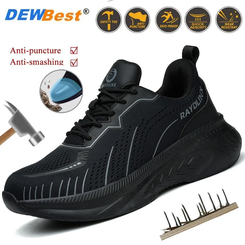 New men's and women's steel head lightweight non-slip wear-resistant anti-smash anti-puncture safety shoes