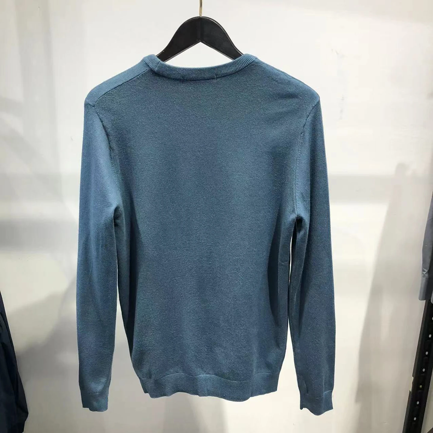 

Men's Mid-Thi Elastic Knitwear round Ne Wool Blend Sweater Autumn Winter Casual Comfortable Breathable Warm Elastic